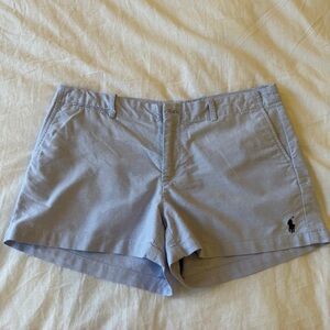 Polo Ralph Lauren 100% Cotton Light Blue Chino Shorts with Logo Size 8